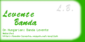 levente banda business card